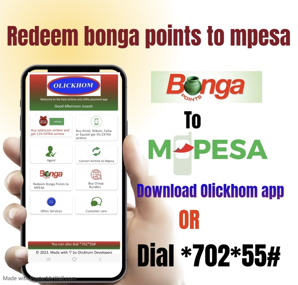 Bonga, points, mpesa, cash, redeem, convert